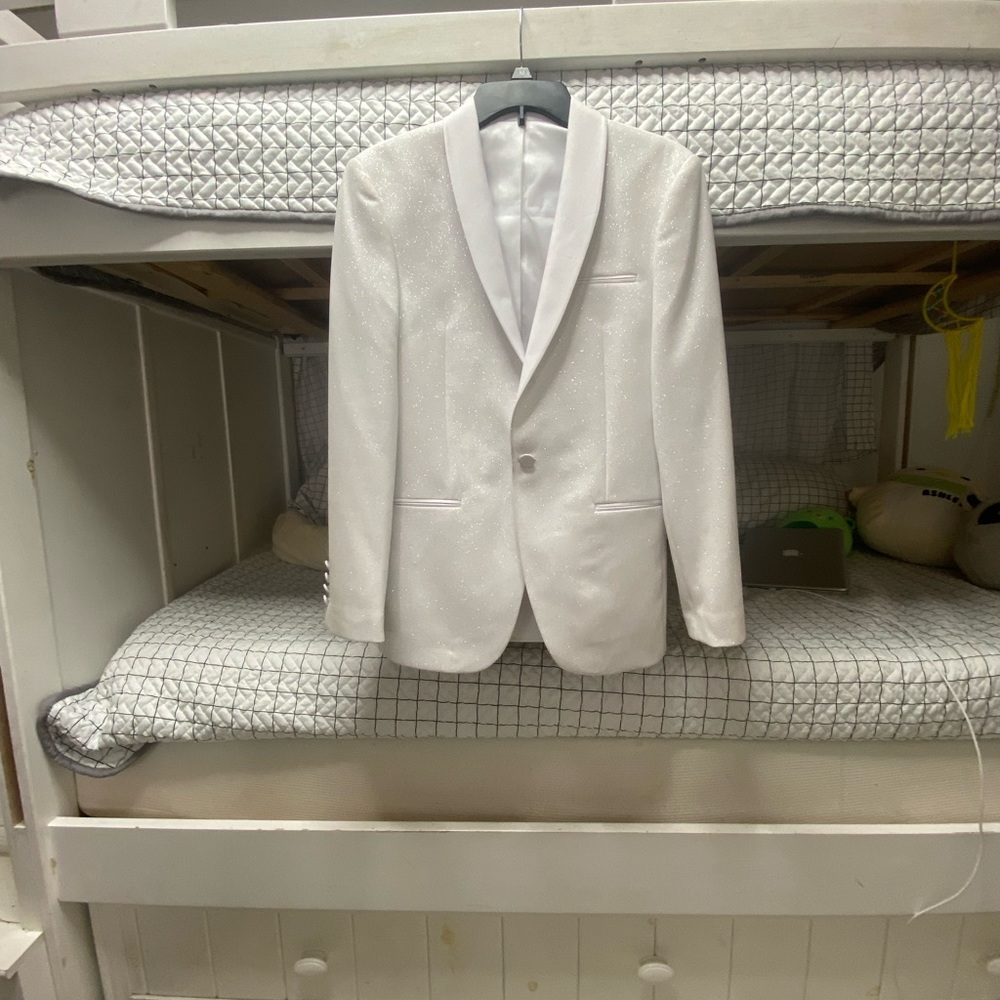 White sparkle Suit/tuxedo jacket
